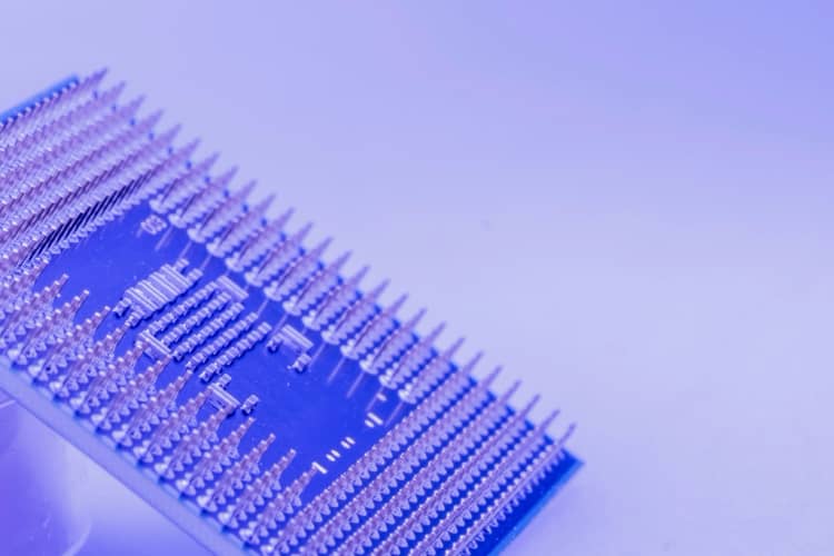 Computer processor close up